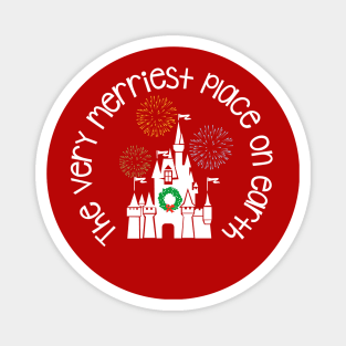 very merry christmas castle Magnet